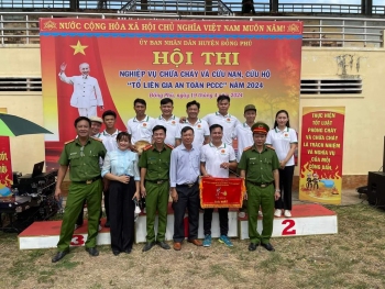 Tân Tiến nhất hội thi nghiệp vụ chữa cháy và cứu nạn, cứu hộ “Tổ liên gia an toàn phòng cháy, chữa cháy” huyện Đồng Phú năm 2024